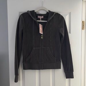Juicy Couture Velvet Black Sweat Jacket - NWT
